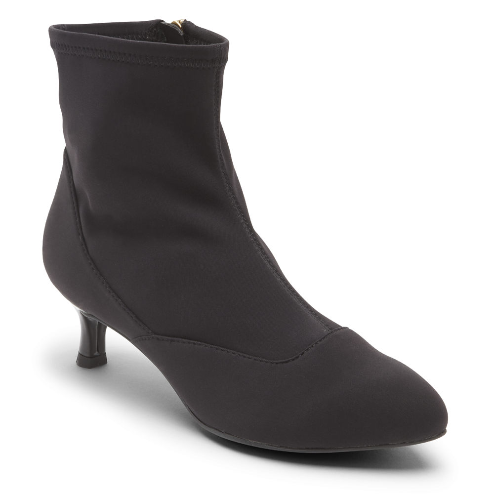 Booties Rockport Mulher Pretas - Total Motion Alaiya Stretch - 73941RHZY